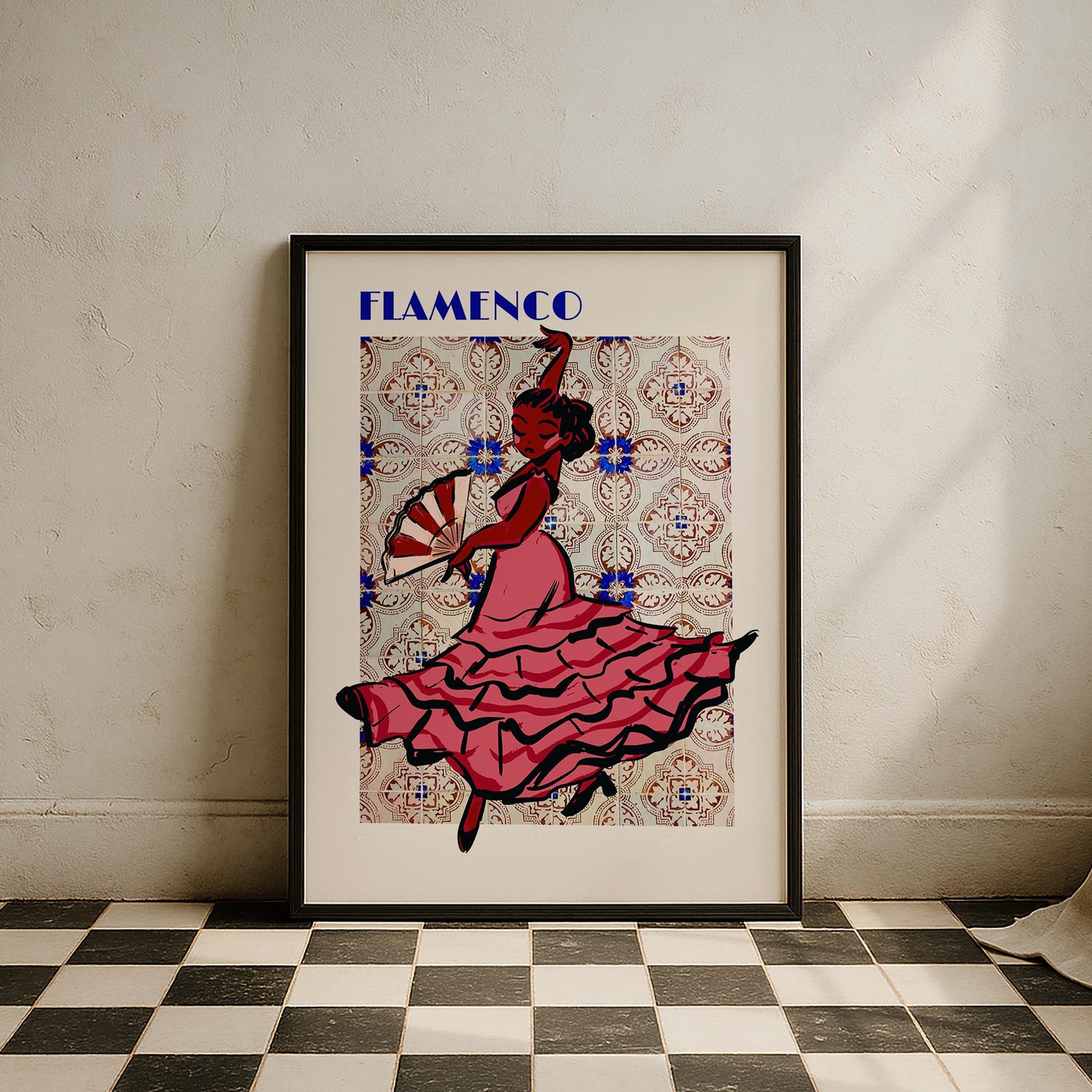 Flamenco Seramik Desen IV Akdeniz İspanya Koleksiyonu Mutfak Duvar Tablosu