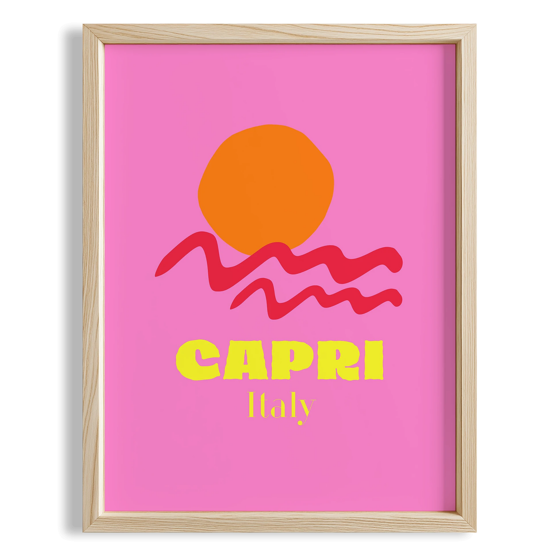 Capri Italy İllüstrasyon İtalya Koleksiyonu Mutfak Duvar Tablosu