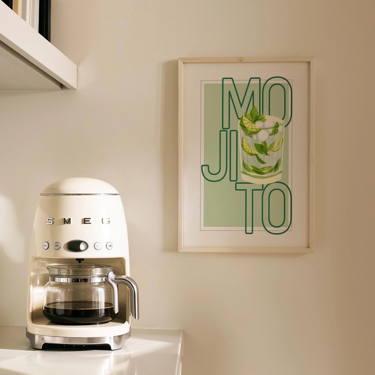 Mojito Tipografik Kokteyl Mutfak Duvar Tablosu
