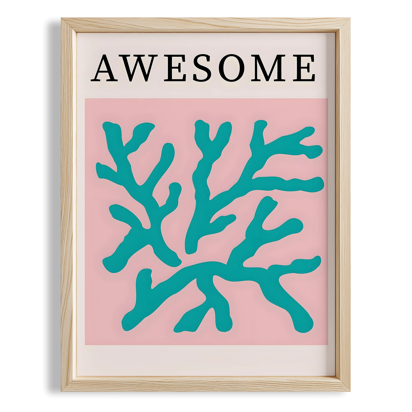 Matisse Kağıt Kesimleri Abstract Serisi AWESOME Tipografi I Duvar Tablosu