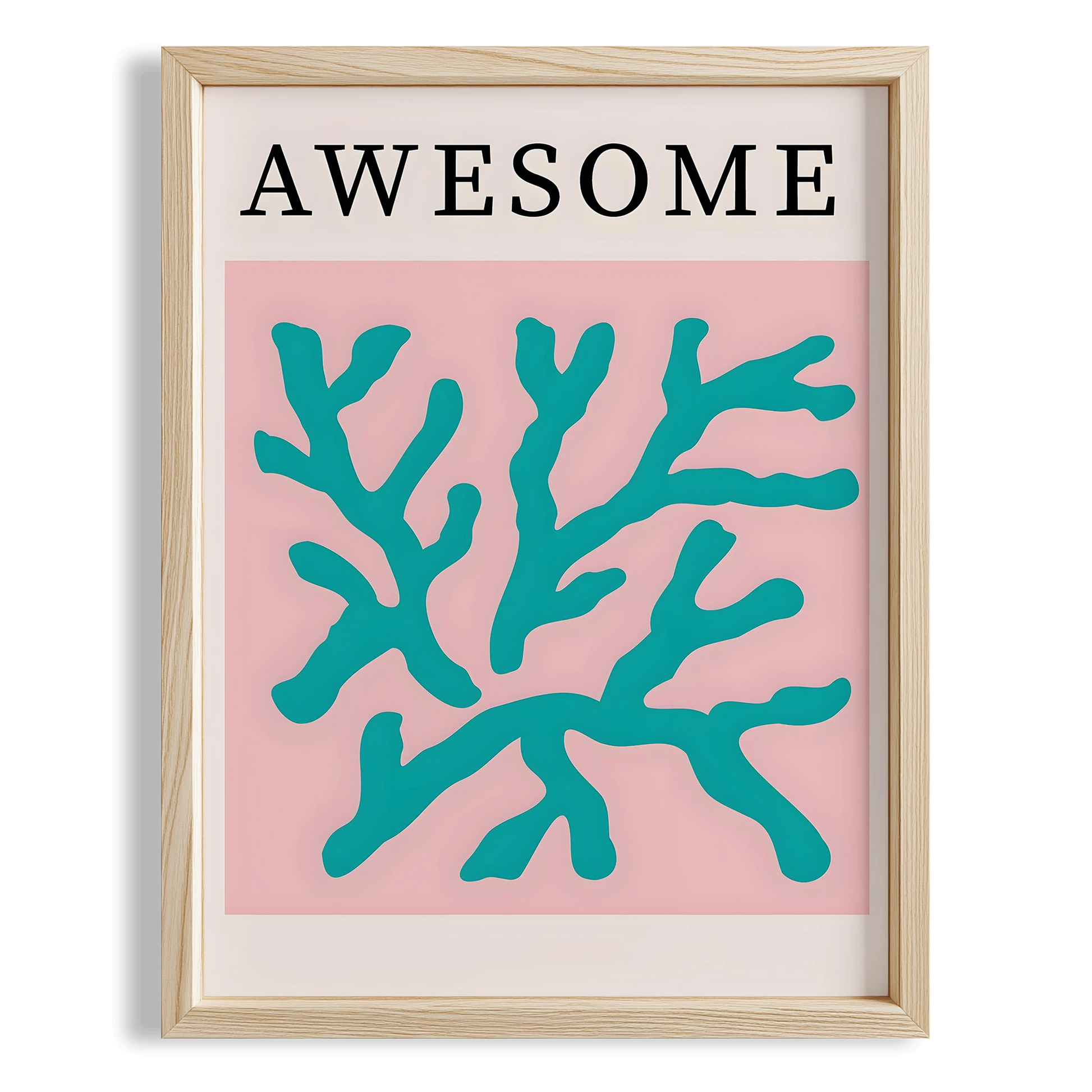 Matisse Kağıt Kesimleri Abstract Serisi AWESOME Tipografi I Duvar Tablosu