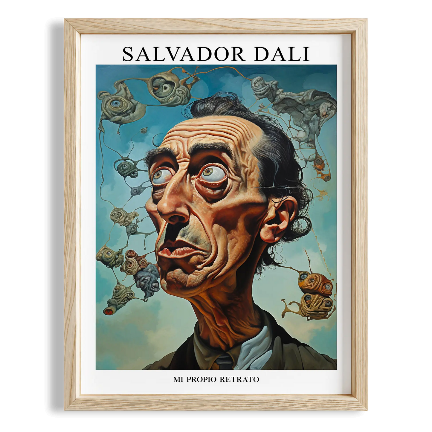 Salvador Dalí Portresi - Salvador Dali Ahşap Duvar Tablosu