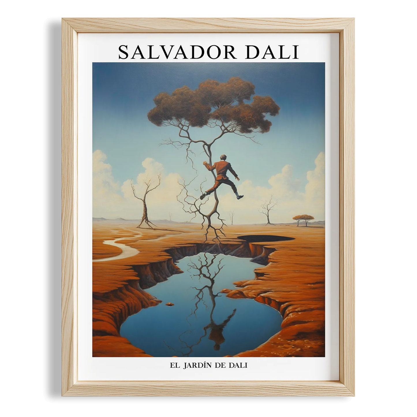 Aynadaki Fil - Salvador Dali Ahşap Duvar Tablosu
