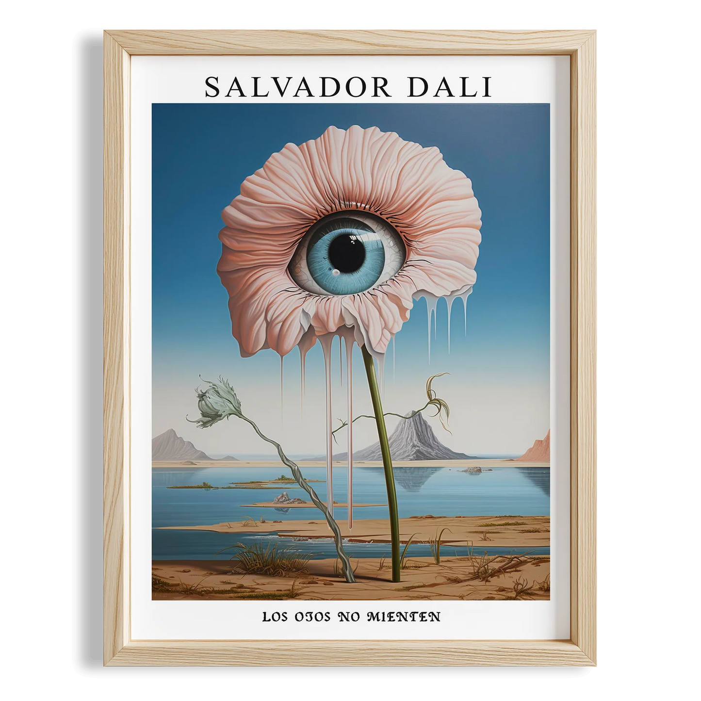 Çiçek Göz - Salvador Dali Ahşap Duvar Tablosu