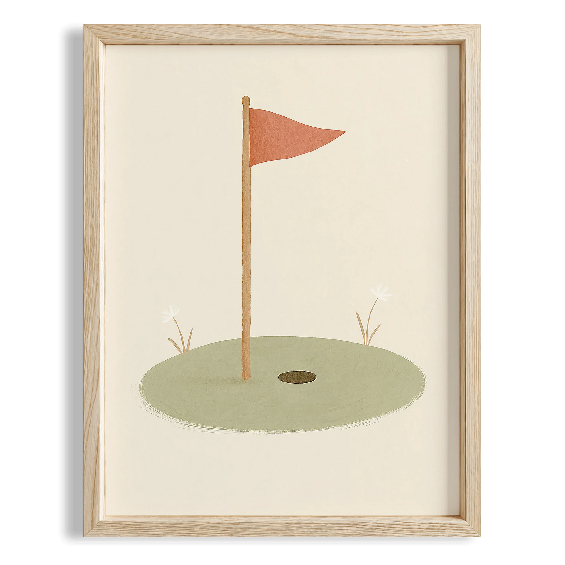 Golf Sahası Çocuk Odası Ahşap Tablo