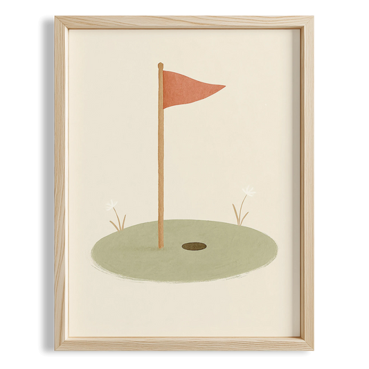 Golf Sahası Çocuk Odası Ahşap Tablo