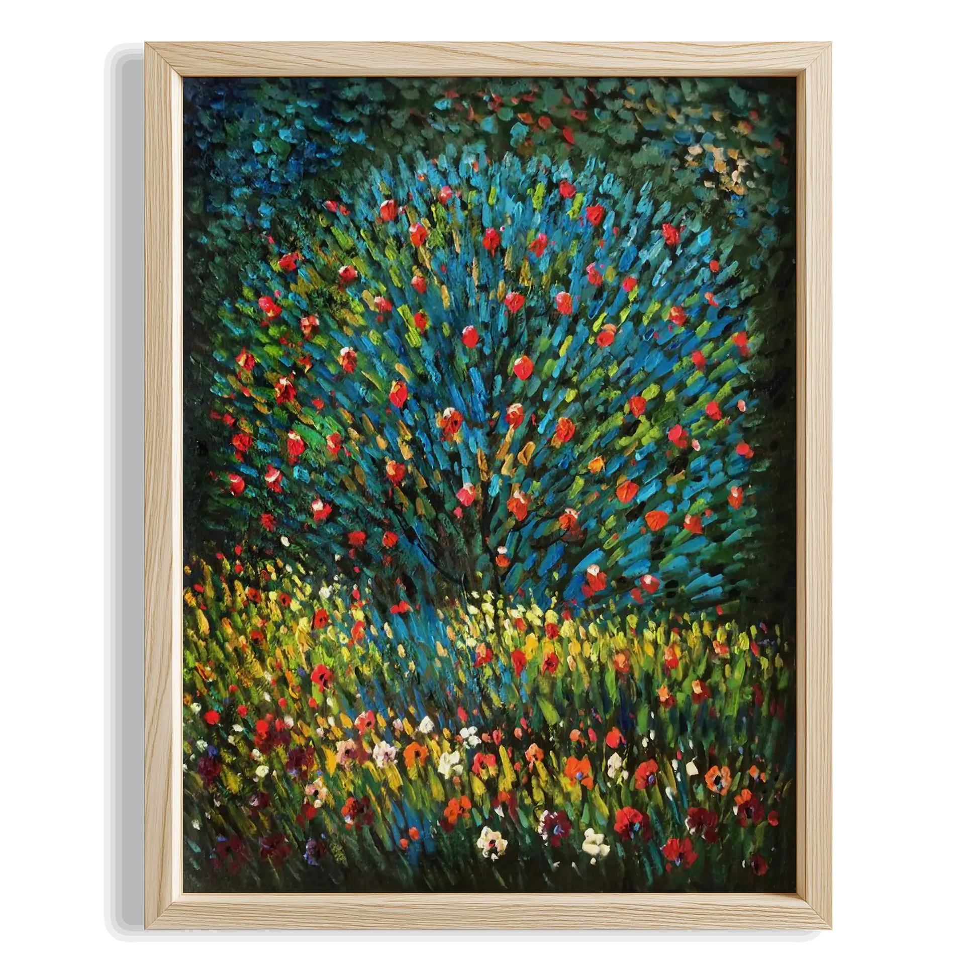 Çiçekli Çayır - Gustav Klimt Ahşap Duvar Tablosu