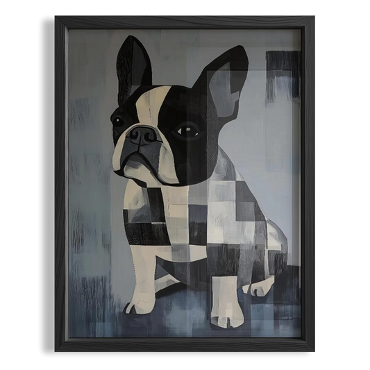 Köpek Portre II - Fransız Buldog Geometrik