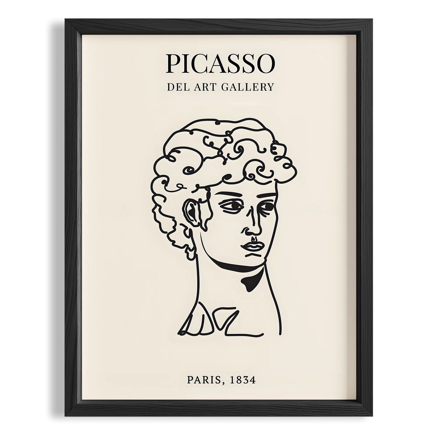 Matisse Kağıt Kesimleri Picasso Minimalist Çizgi Sanatı Michelangelo I Duvar Tablosu