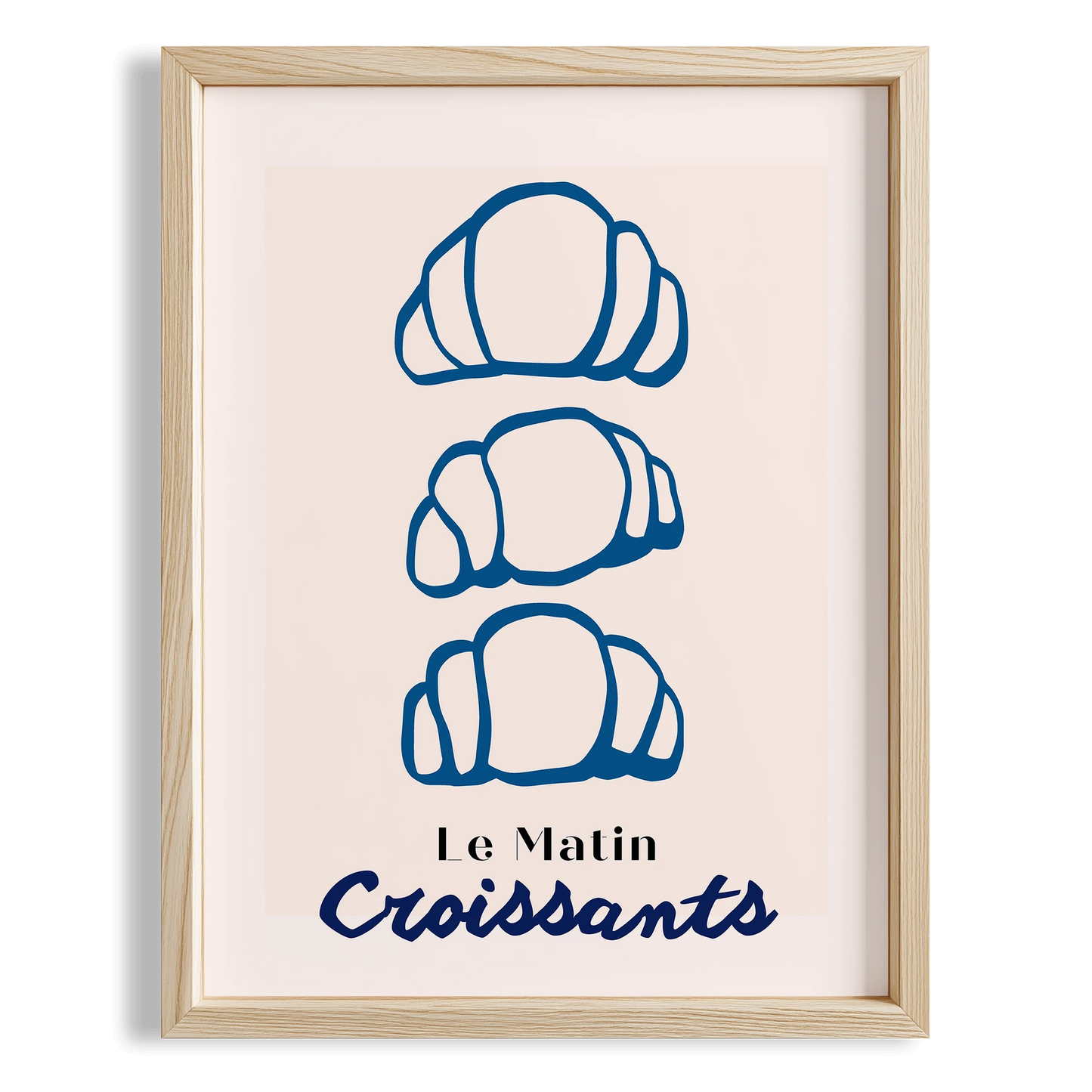 Le Matin Croissants Fransız Kahvaltı Kültürü Mutfak Duvar Tablosu