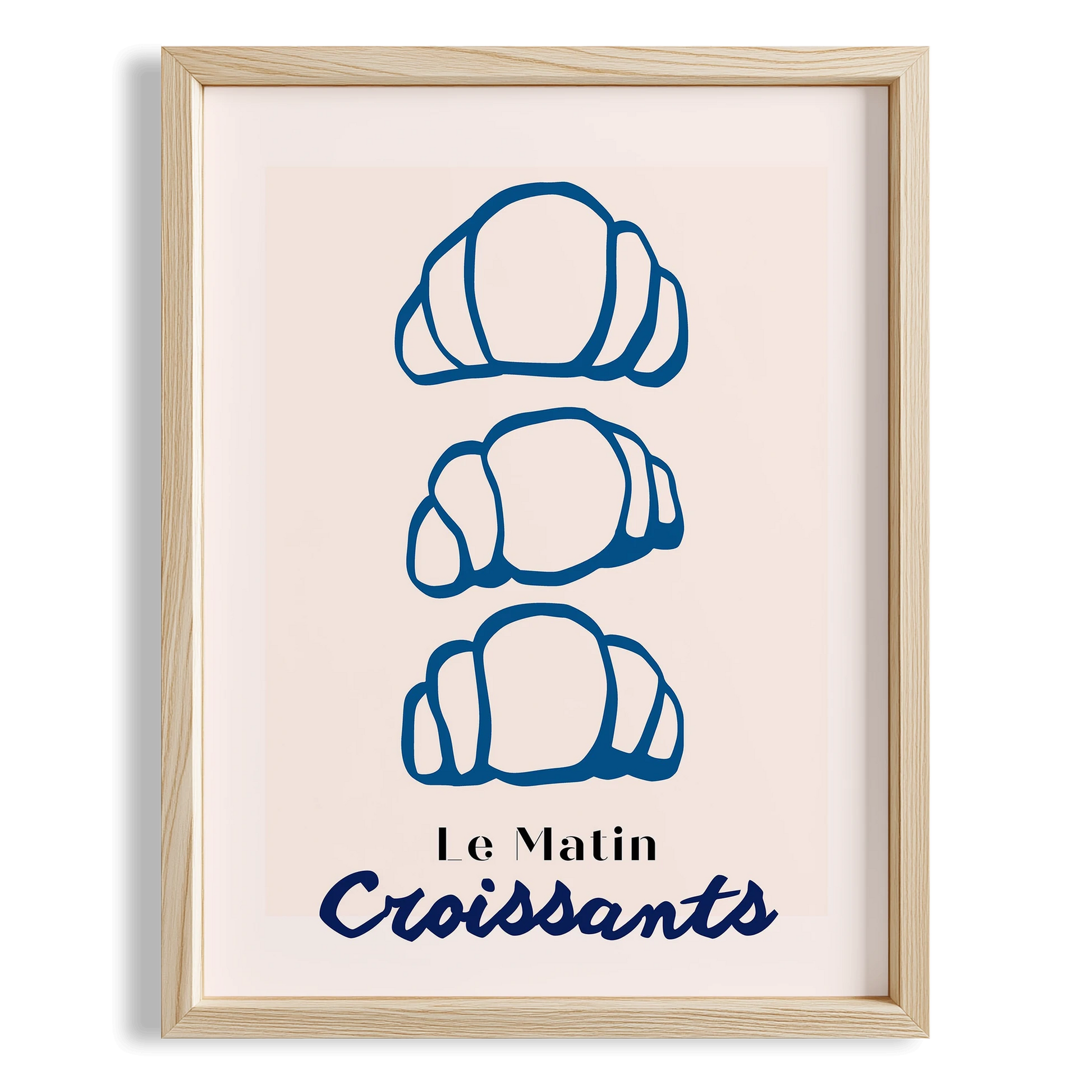 Le Matin Croissants Fransız Kahvaltı Kültürü Mutfak Duvar Tablosu