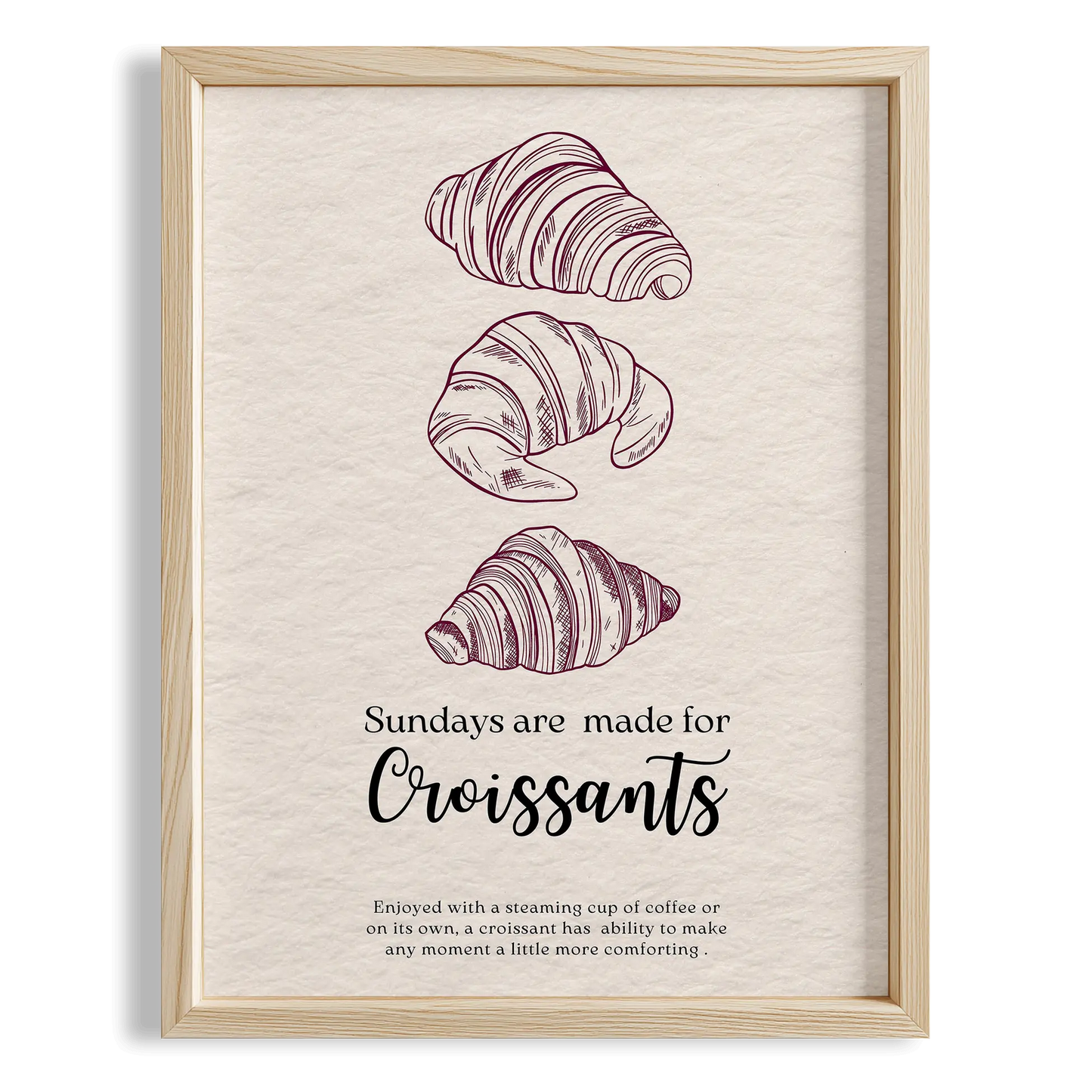 Croissant Fransız Sabah Koleksiyonu Tatlılar Mutfak Duvar Tablosu