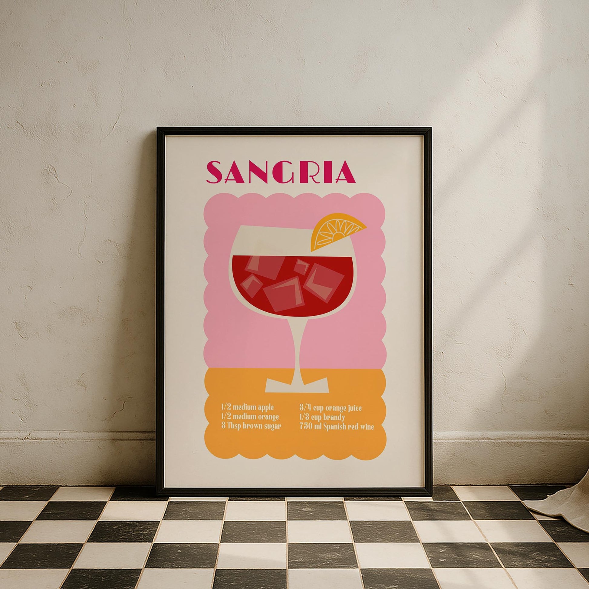 Sangria Akdeniz Kokteyller Mutfak Duvar Tablosu