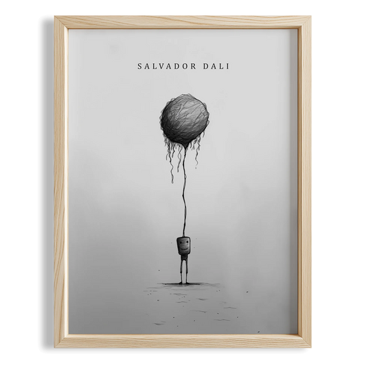 Yalnız Balon - Salvador Dali Ahşap Duvar Tablosu