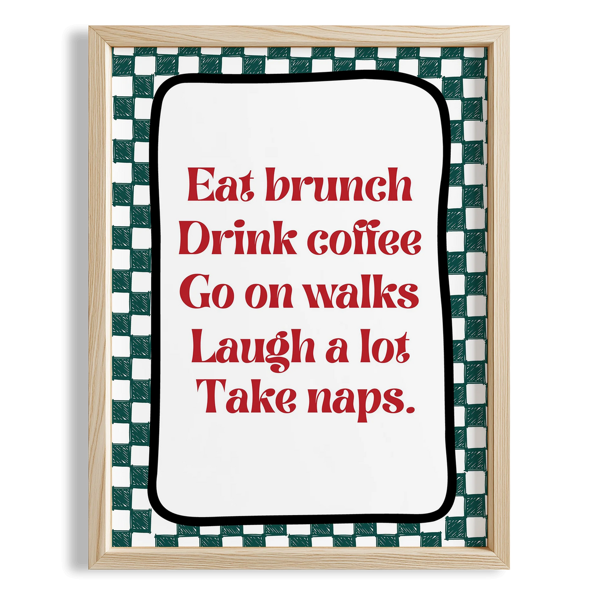 Eat Brunch Tipografi Mutfak Duvar Tablosu