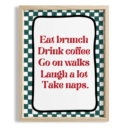 Eat Brunch Tipografi Mutfak Duvar Tablosu
