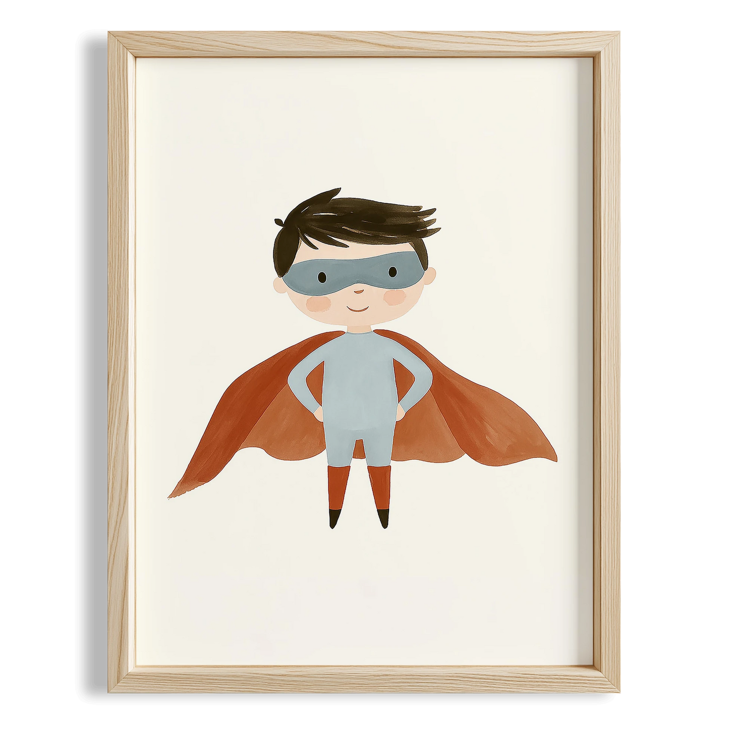 Esmer Kahraman Superman Temalı Çocuk Odası Ahşap Tablo