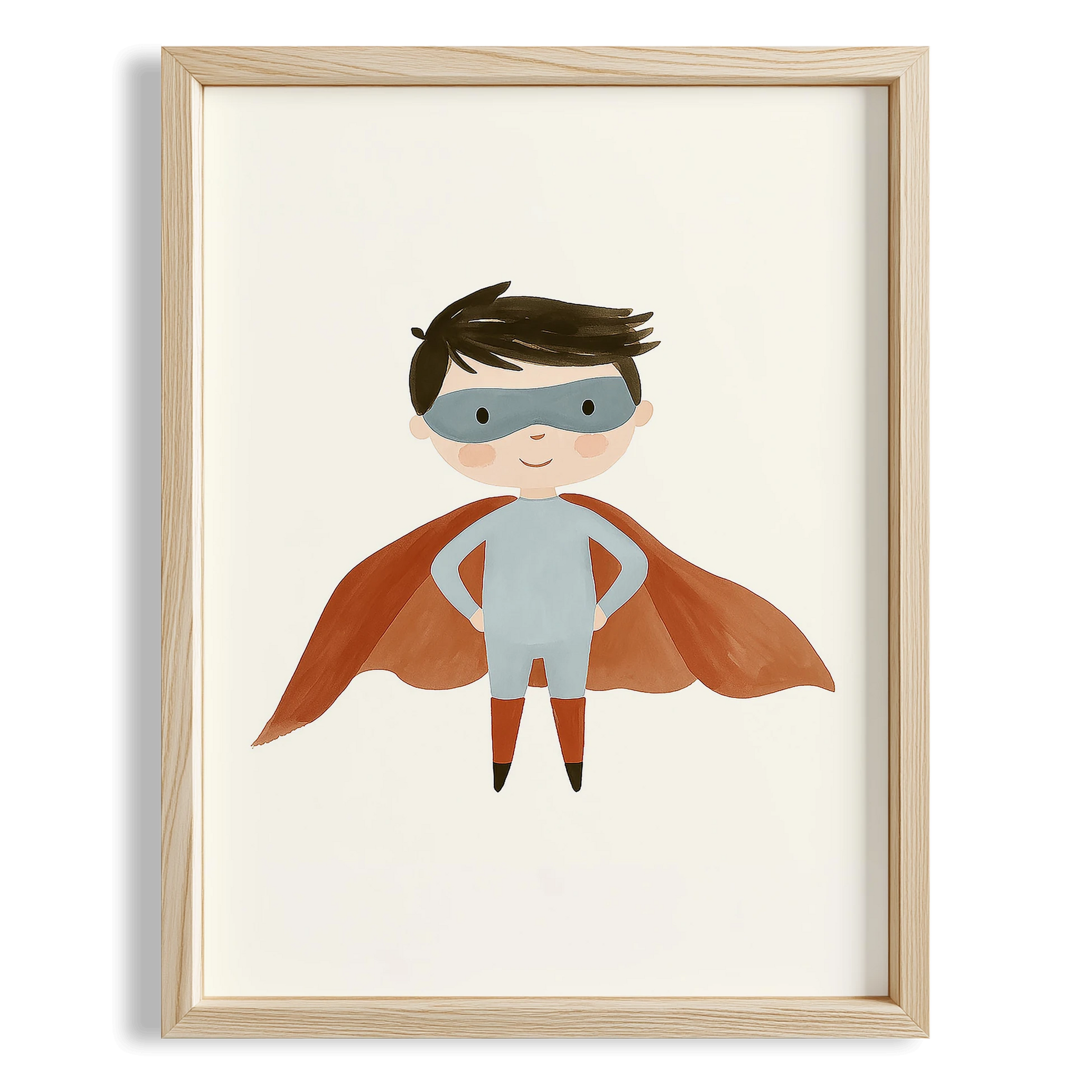 Esmer Kahraman Superman Temalı Çocuk Odası Ahşap Tablo