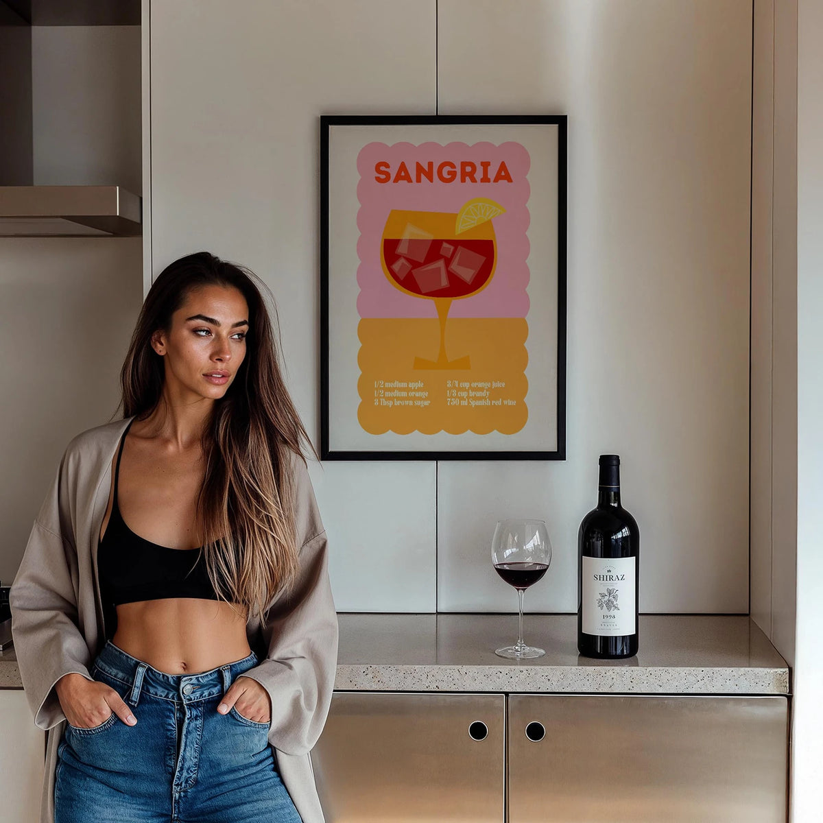 Sangria Kokteyller Mutfak Duvar Tablosu