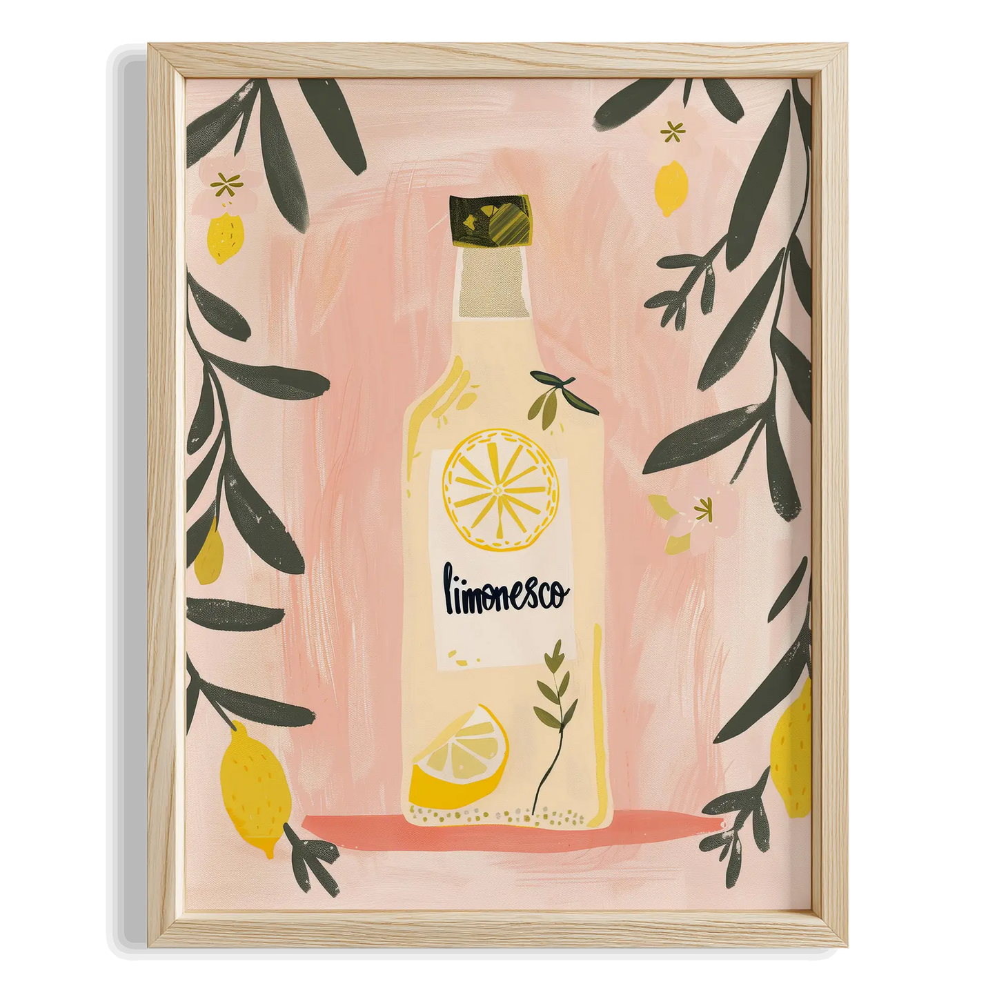 Limoncello Natürmort Akdeniz İtalya Koleksiyonu Mutfak Duvar Tablosu