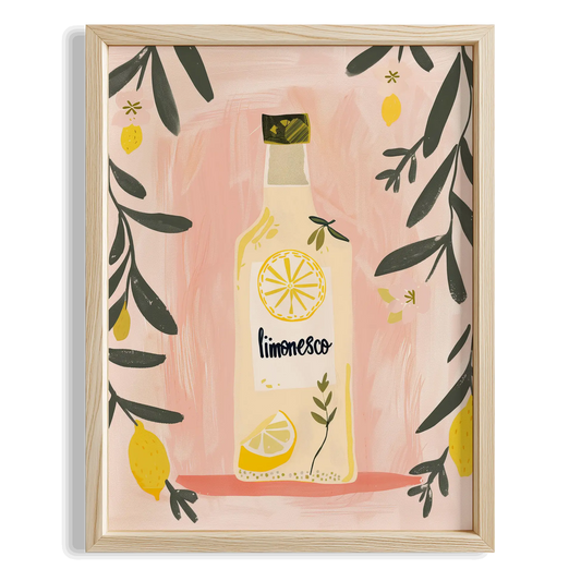 Limoncello Natürmort Akdeniz İtalya Koleksiyonu Mutfak Duvar Tablosu