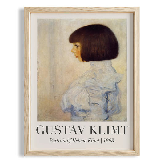 Hermine Gallia Portresi - Gustav Klimt Ahşap Duvar Tablosu