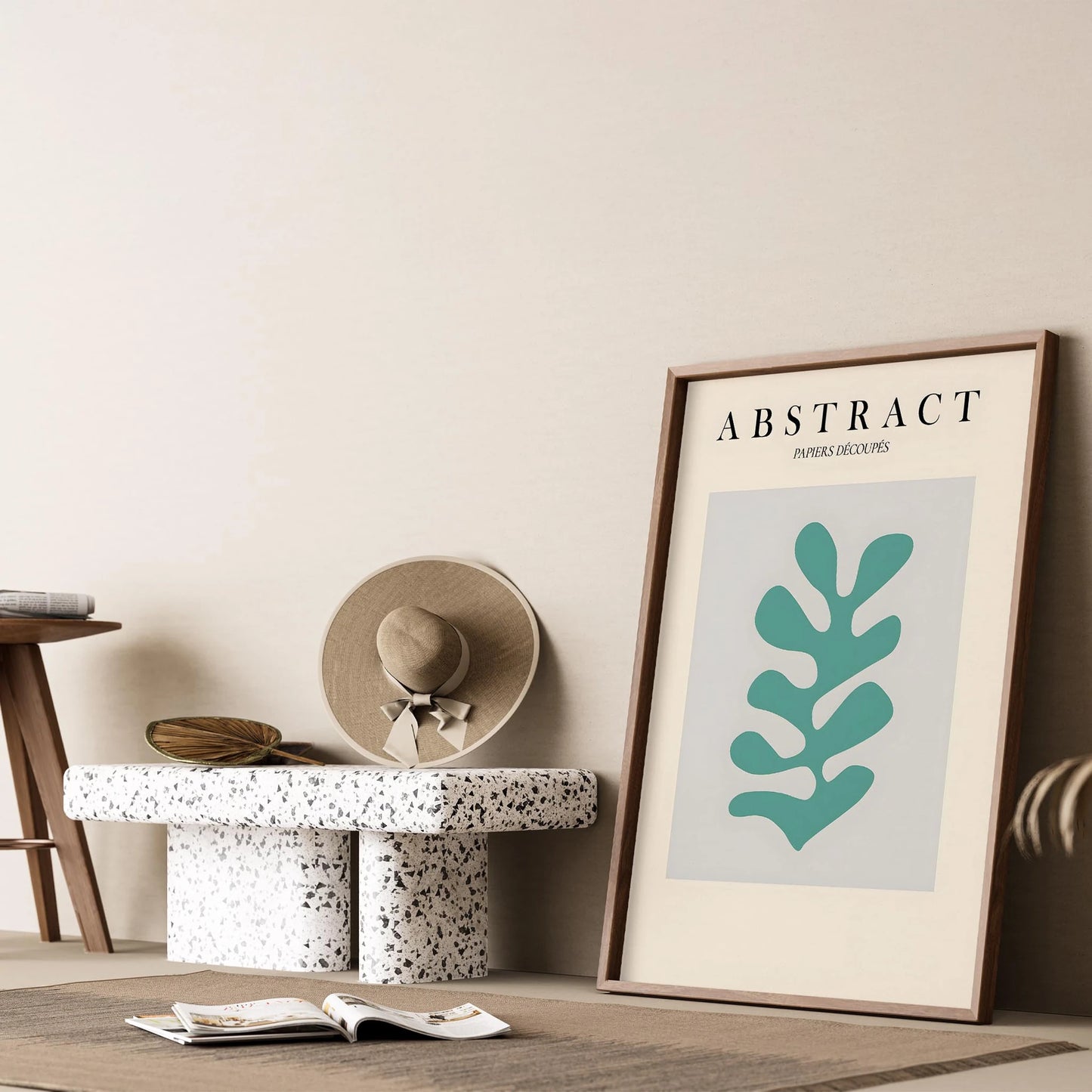 Matisse Kağıt Kesimleri Serisi Abstract Soyut Yaprak I Duvar Tablosu