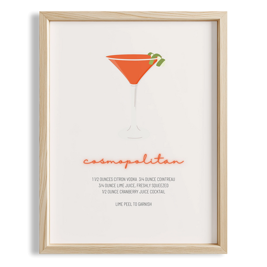 Cosmopolitan Kokteyli Minimal Mutfak Duvar Tablosu