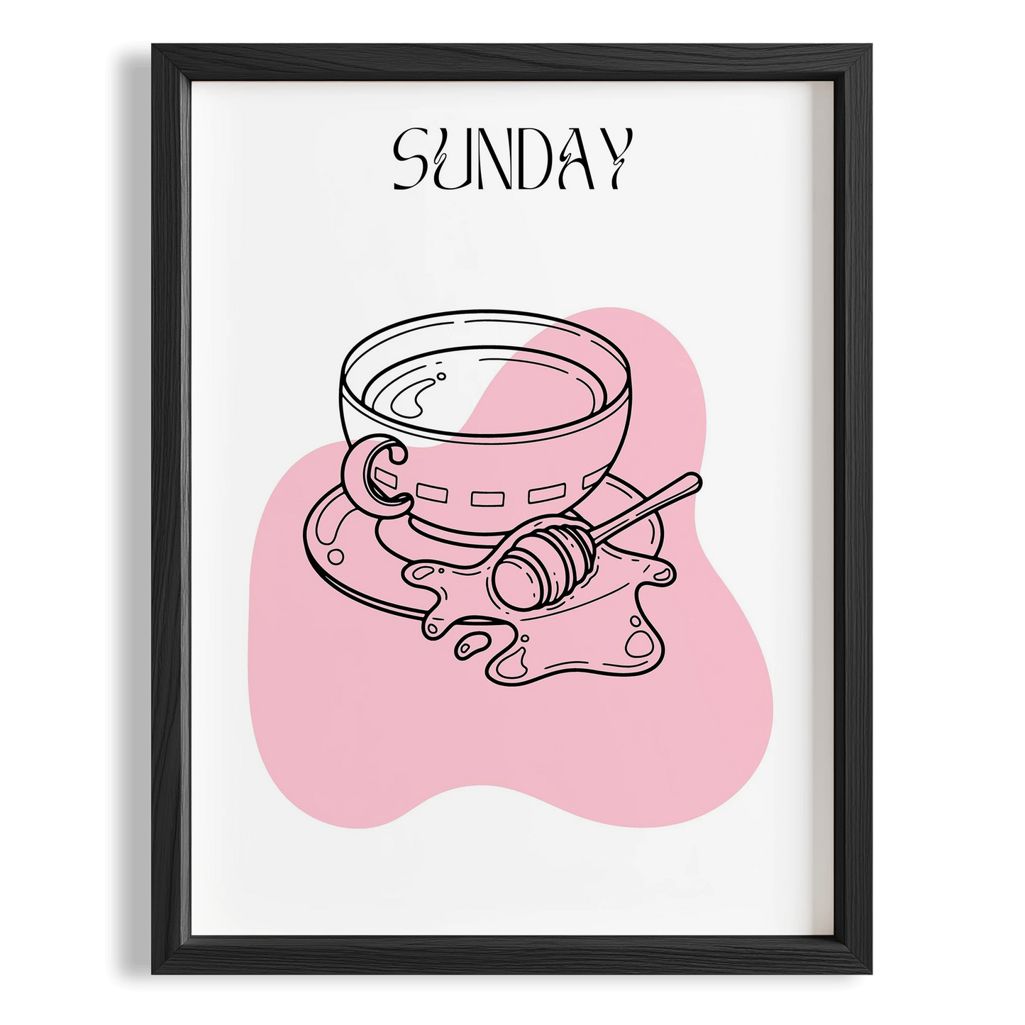 Pazar Günü Weekend Drinks Çay Mutfak Duvar Tablosu
