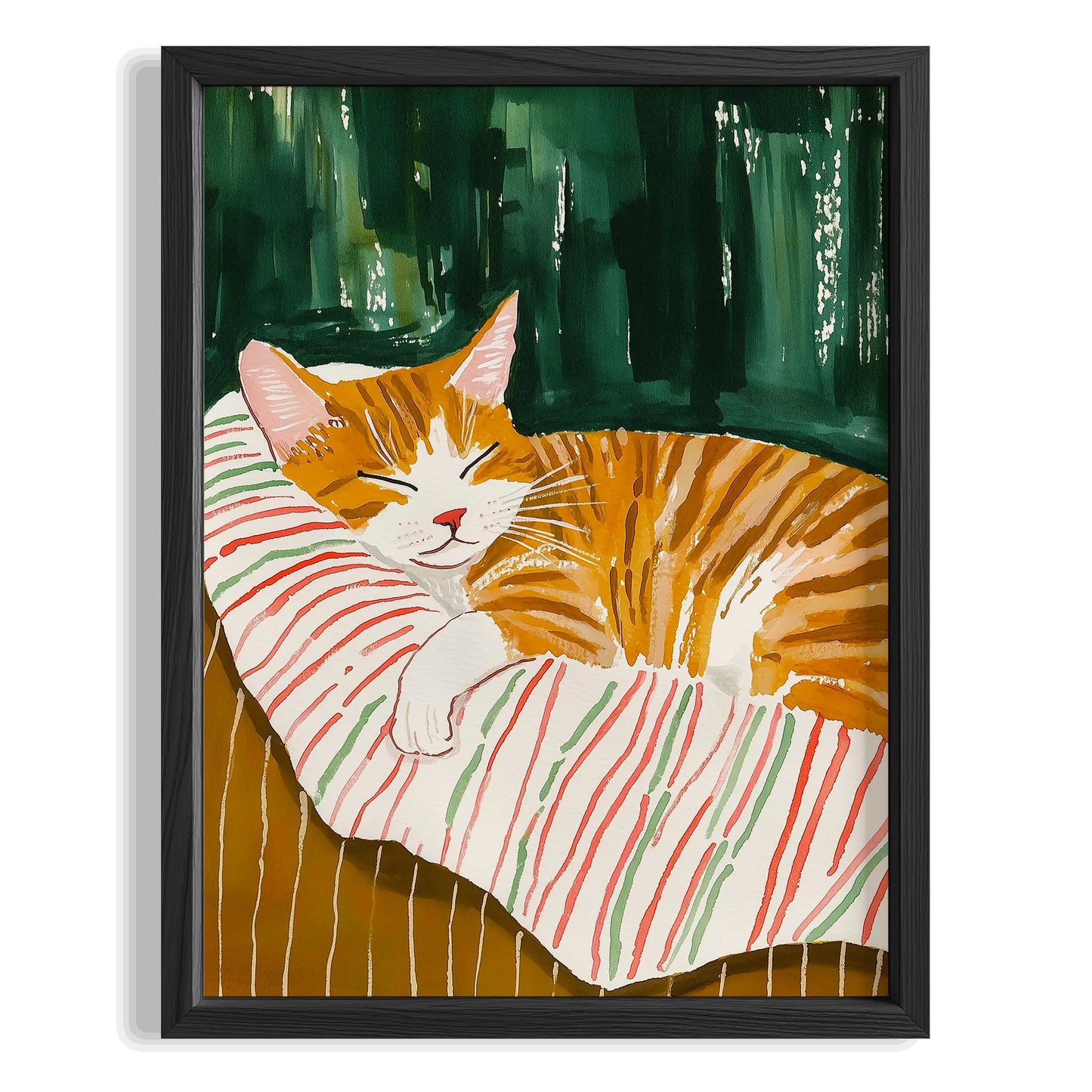 Kedi Portre XVI - Sarman Çizgili Zümrüt