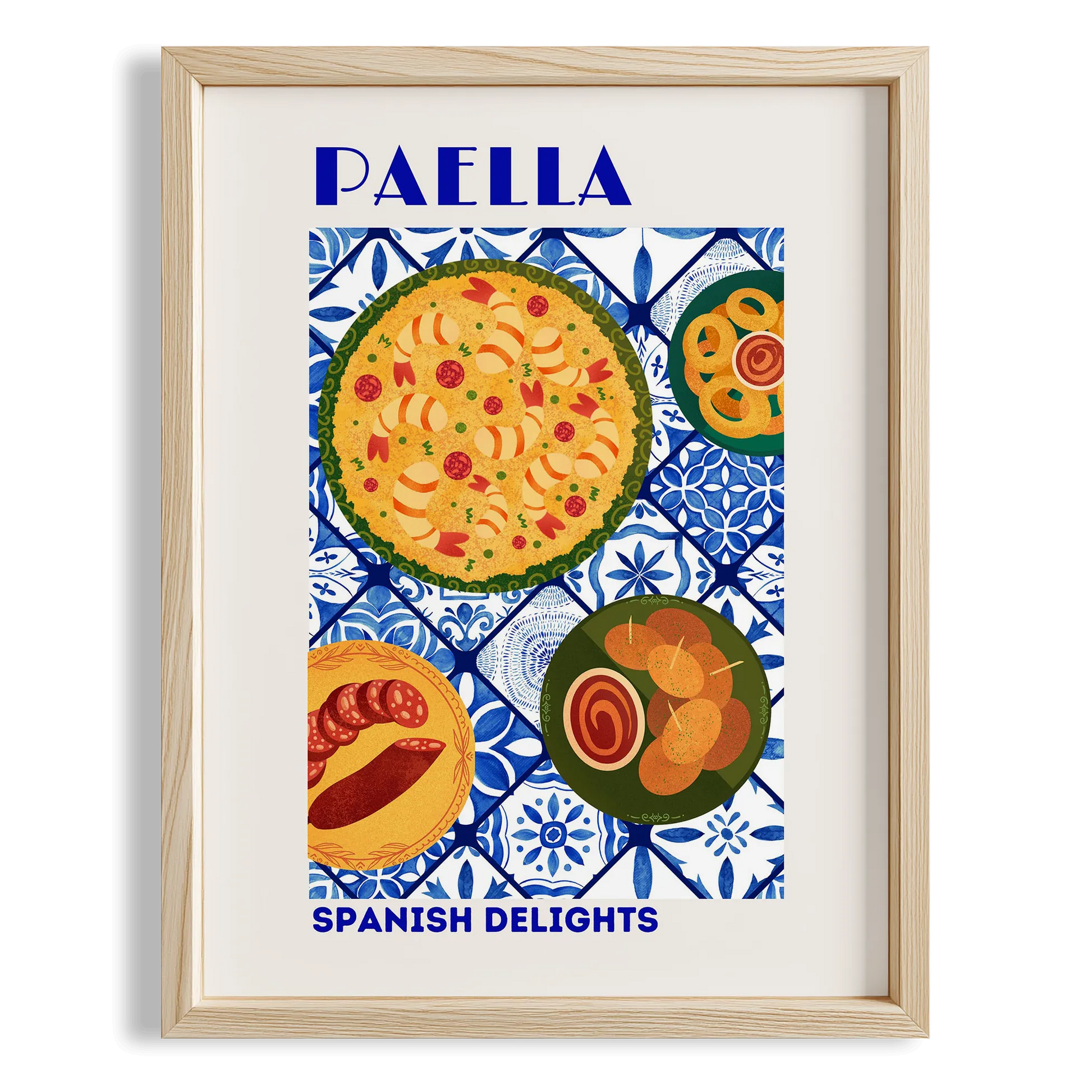 Paella Akdeniz İspanya Koleksiyonu Mutfak Duvar Tablosu