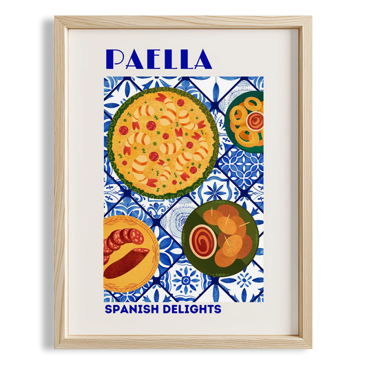 Paella Akdeniz İspanya Koleksiyonu Mutfak Duvar Tablosu
