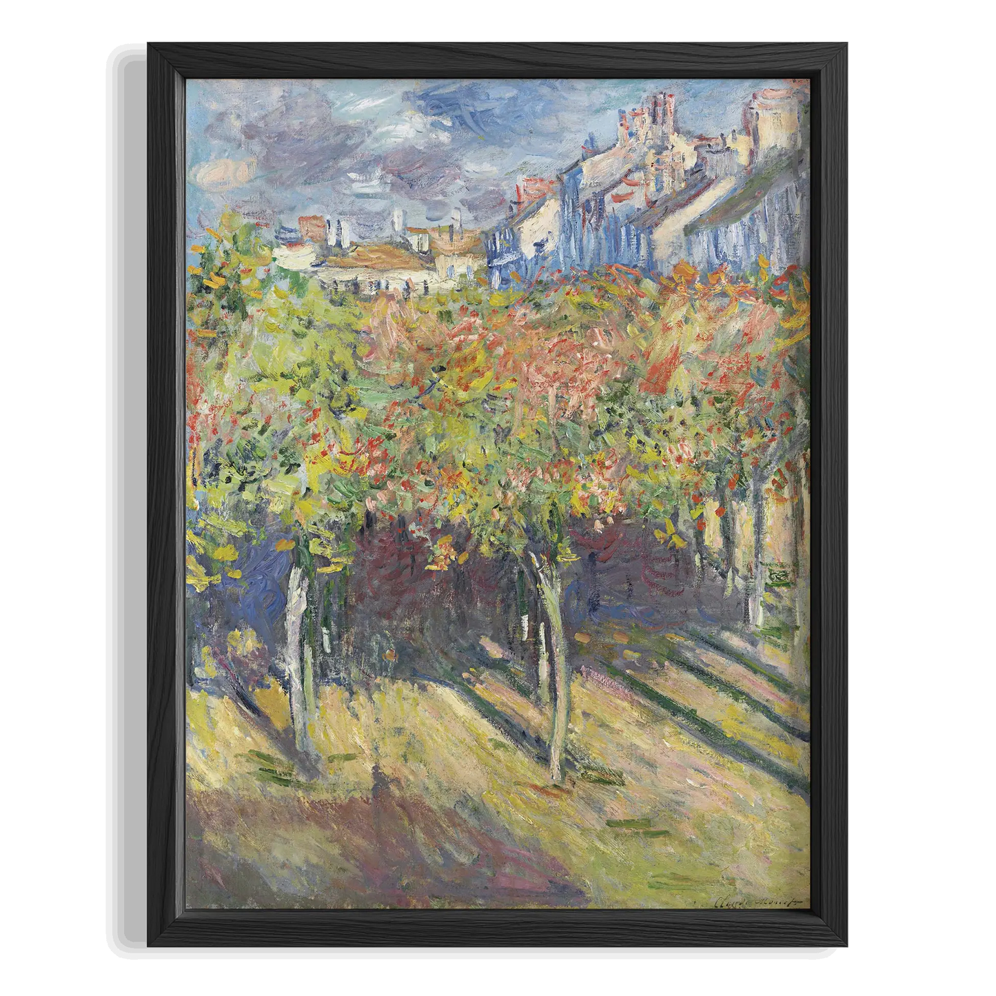 Sonbahar Bağı - Claude Monet Ahşap Duvar Tablosu