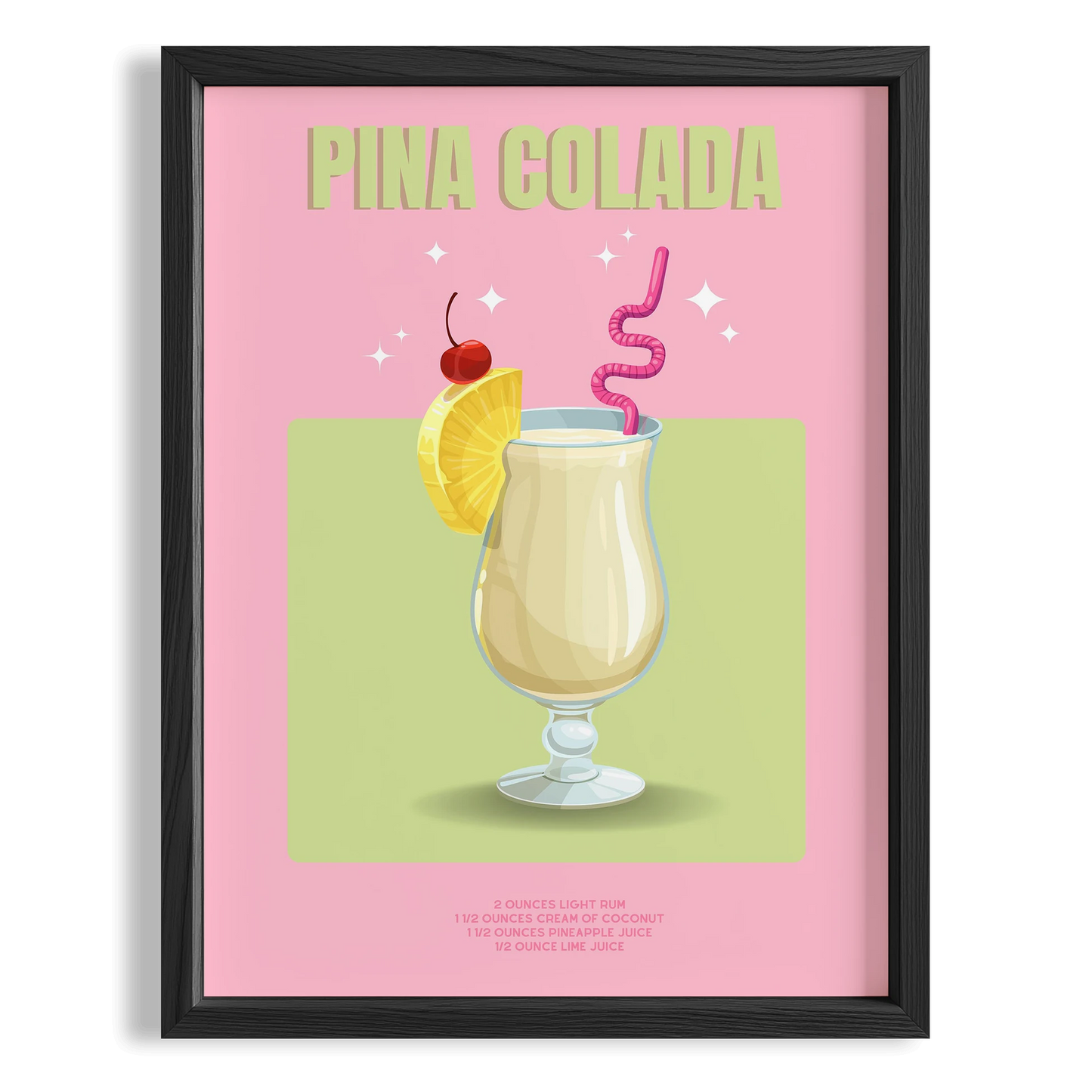 Pina Colada Kokteyli Mutfak Duvar Tablosu