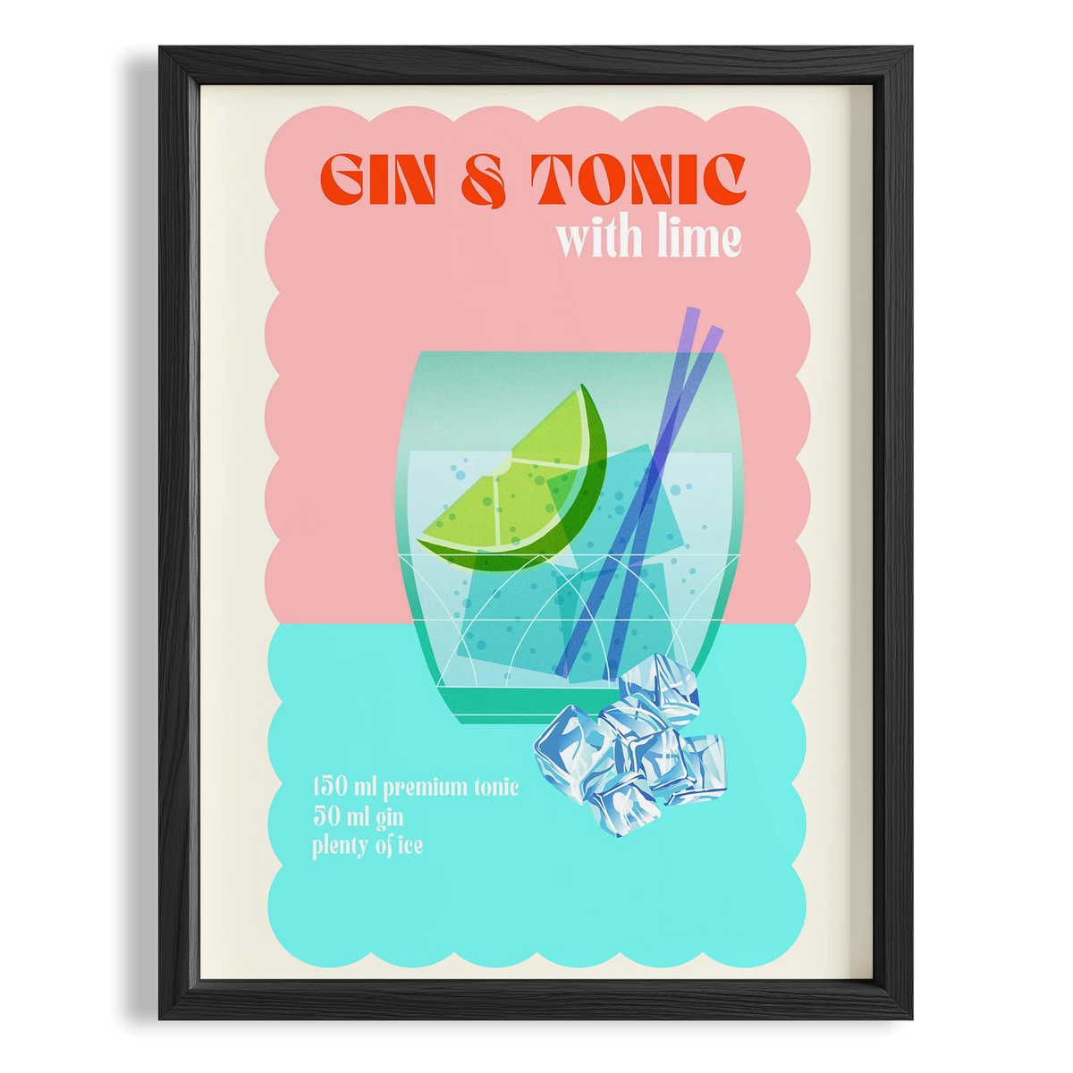 Gin Tonic Kokteyller Mutfak Duvar Tablosu