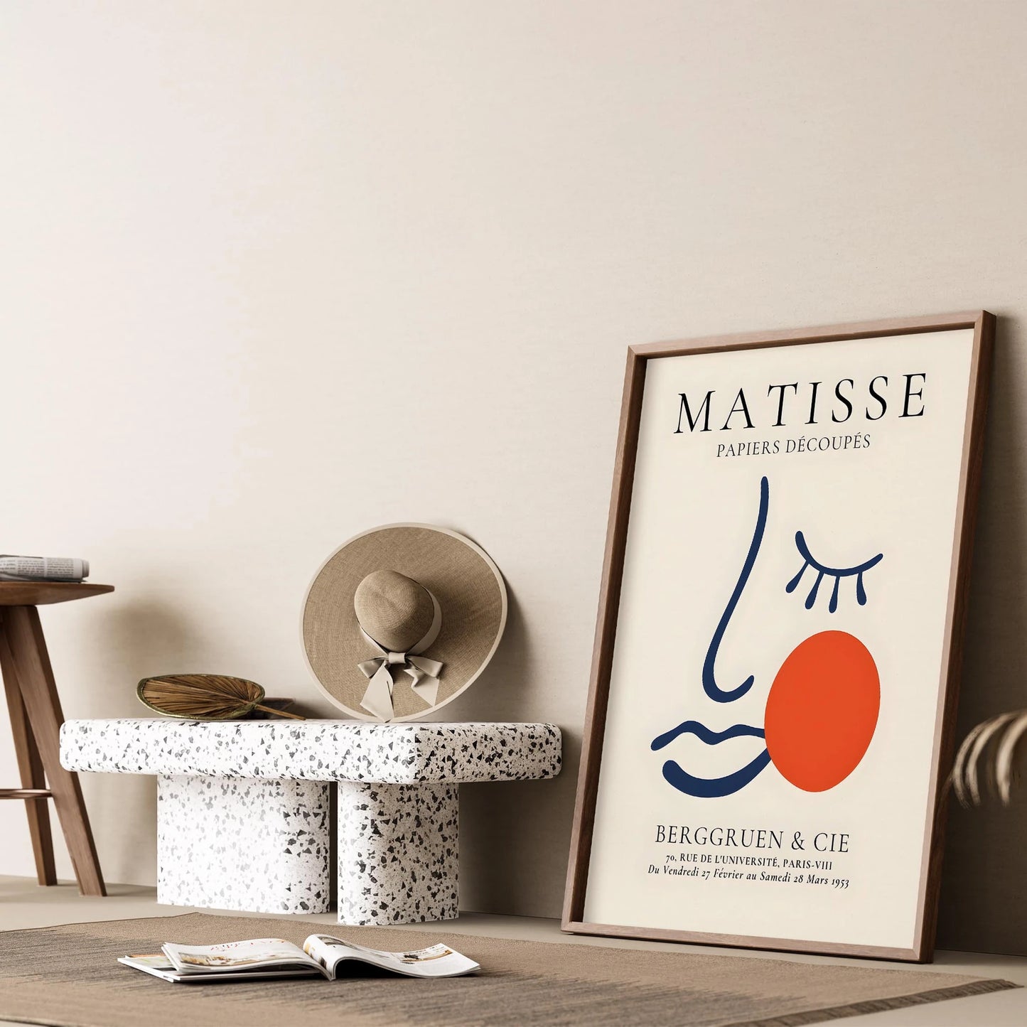 Matisse Kağıt Kesimleri Serisi Picasso Soyut Kadın Silüeti I Duvar Tablosu