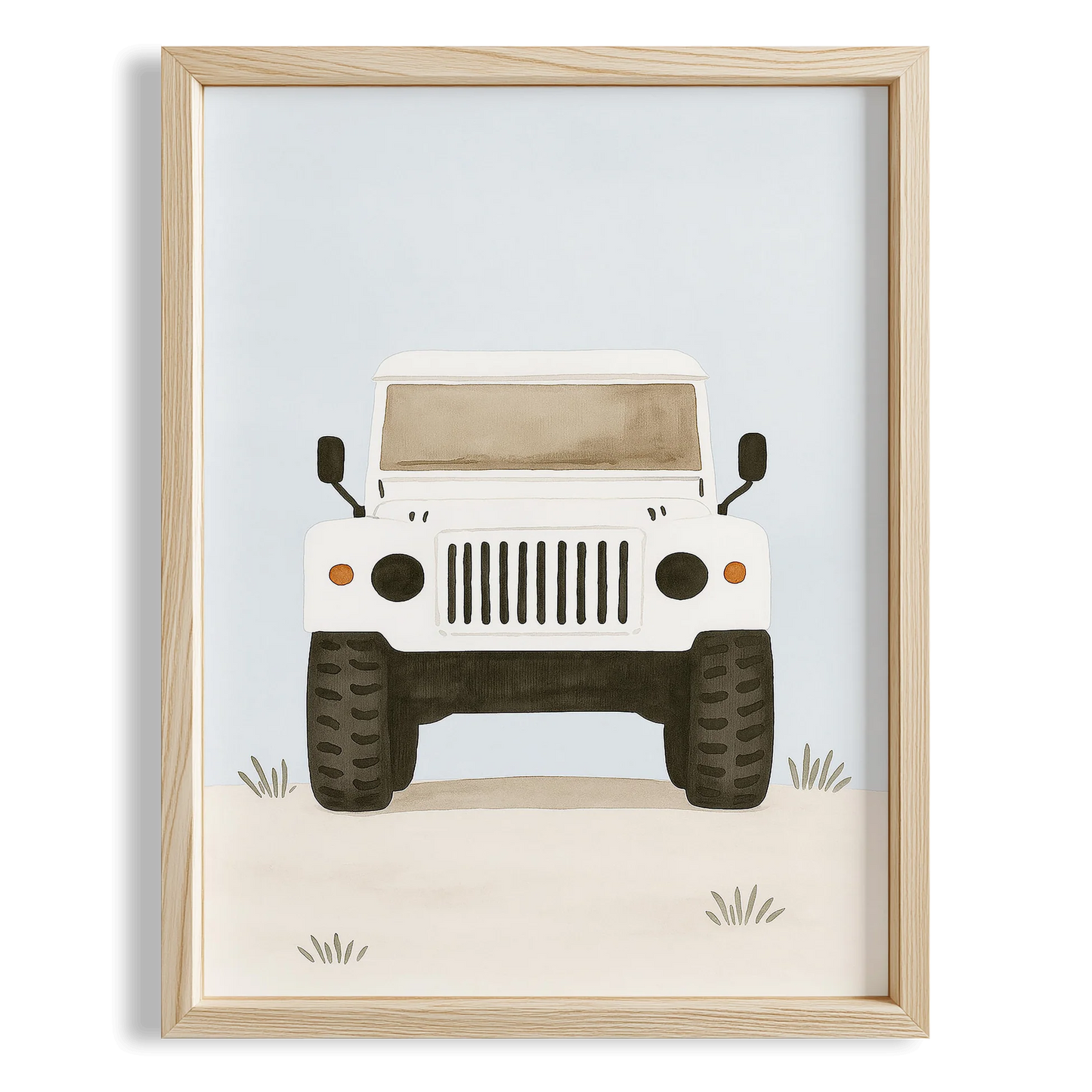 Jeep Araba Temalı Erkek Çocuk Odası Ahşap Tablo II