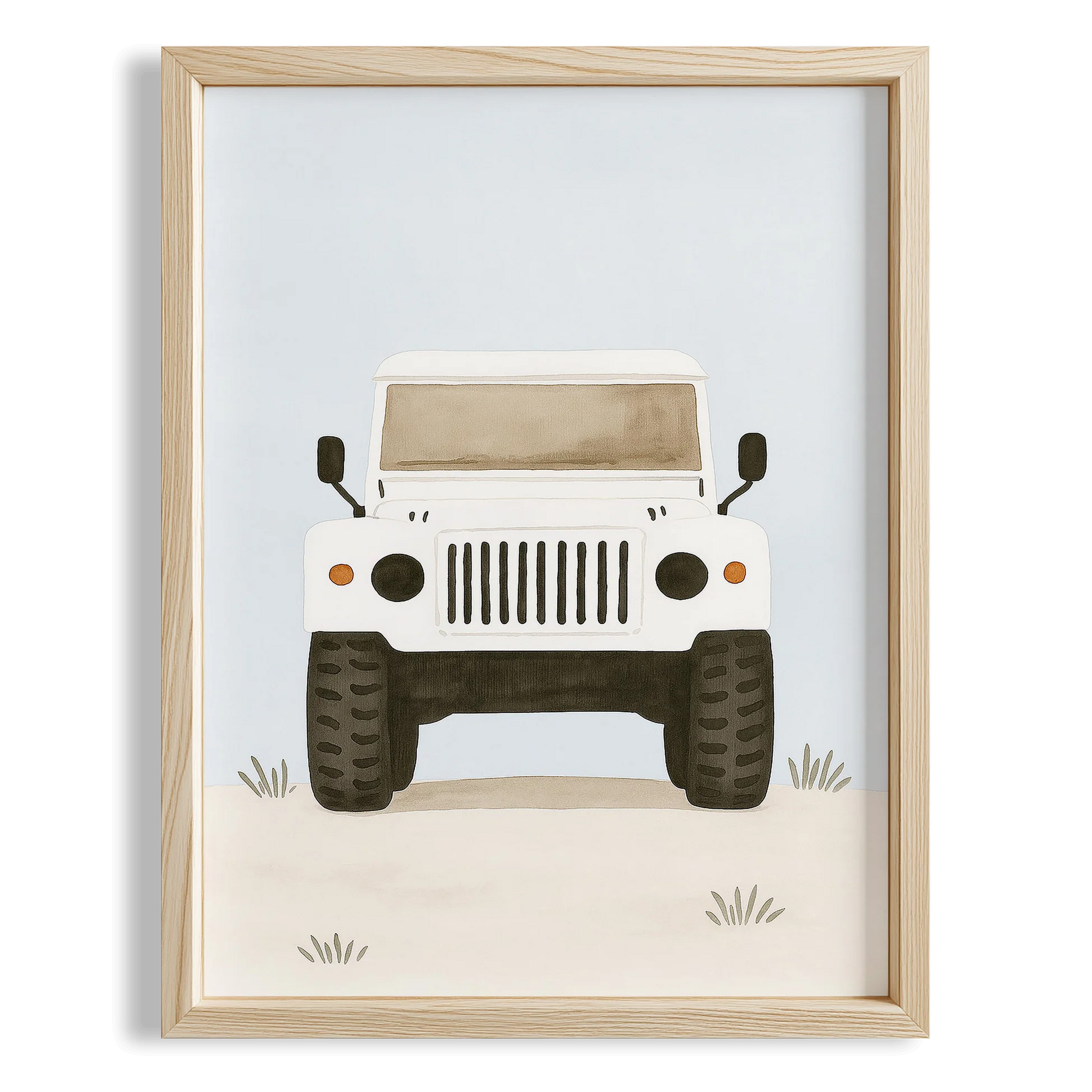Jeep Araba Temalı Erkek Çocuk Odası Ahşap Tablo II