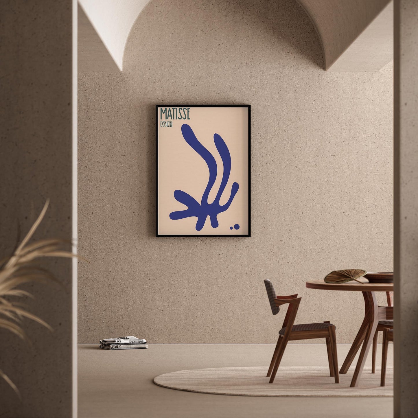 Matisse Kağıt Kesimleri Abstract Serisi Kobalt Mavisi Dallar I Duvar Tablosu