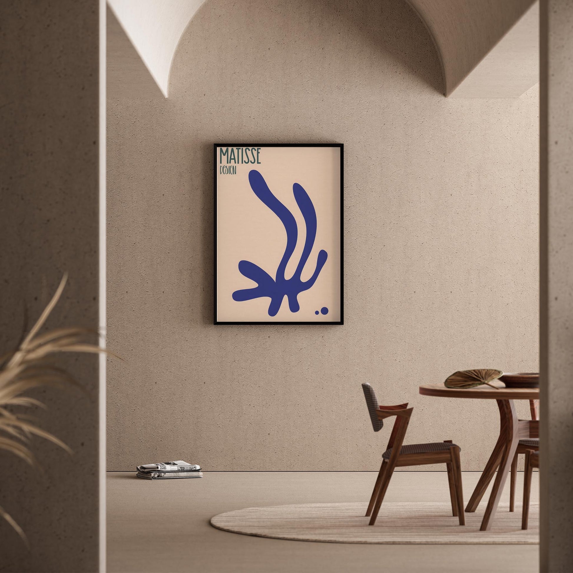 Matisse Kağıt Kesimleri Abstract Serisi Kobalt Mavisi Dallar I Duvar Tablosu