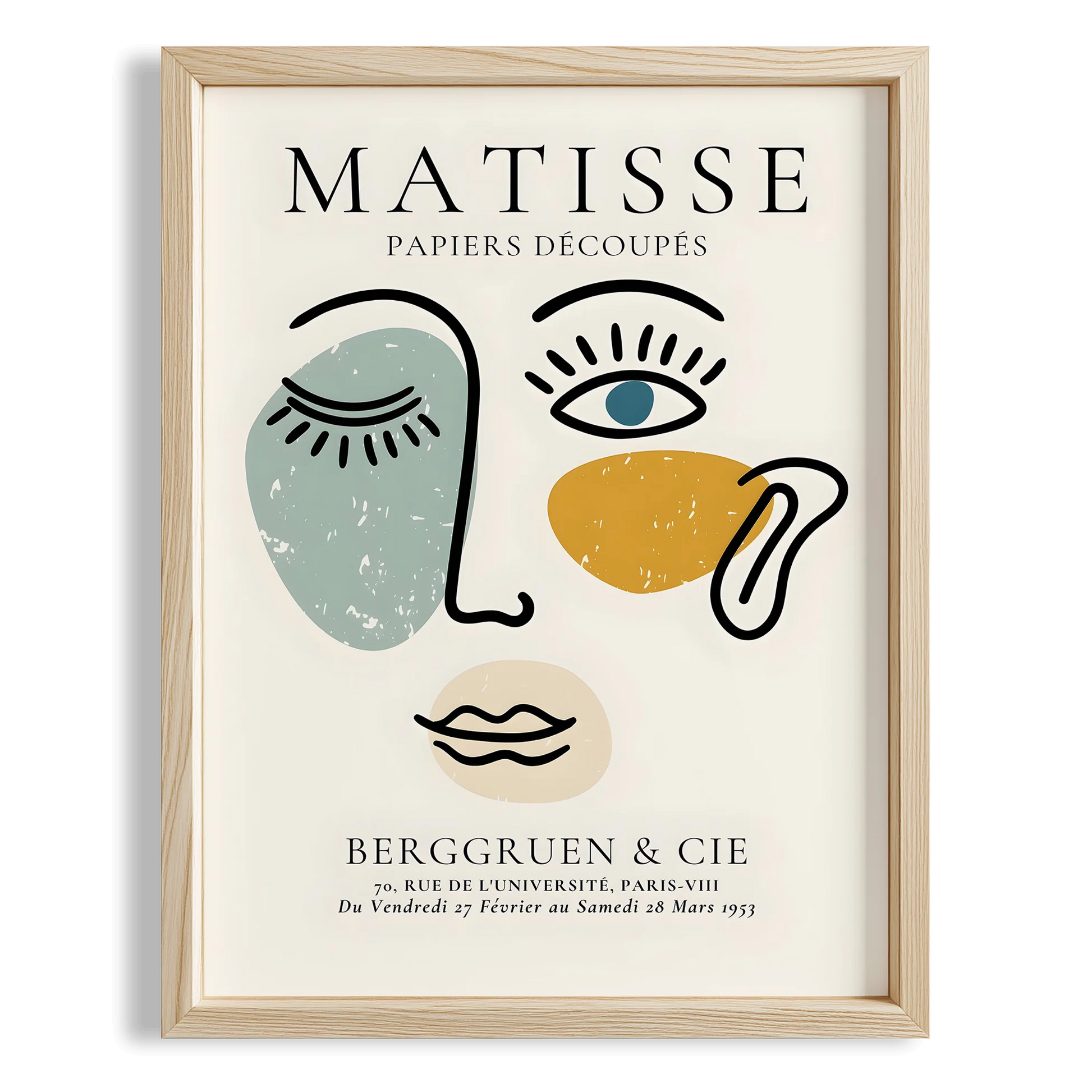 Matisse Kağıt Kesimleri Serisi Picasso Abstract Kadın Silüeti II Duvar Tablosu