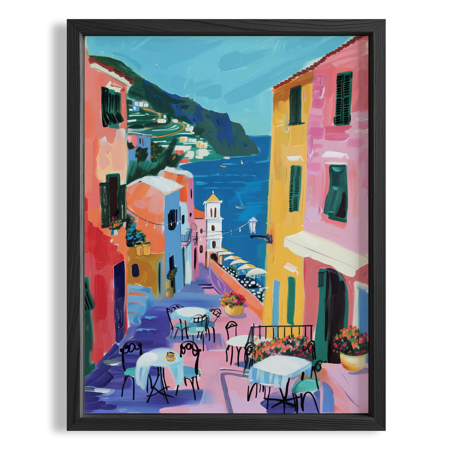 Amalfi Sokakları Akdeniz İtalya Koleksiyonu Mutfak Duvar Tablosu II