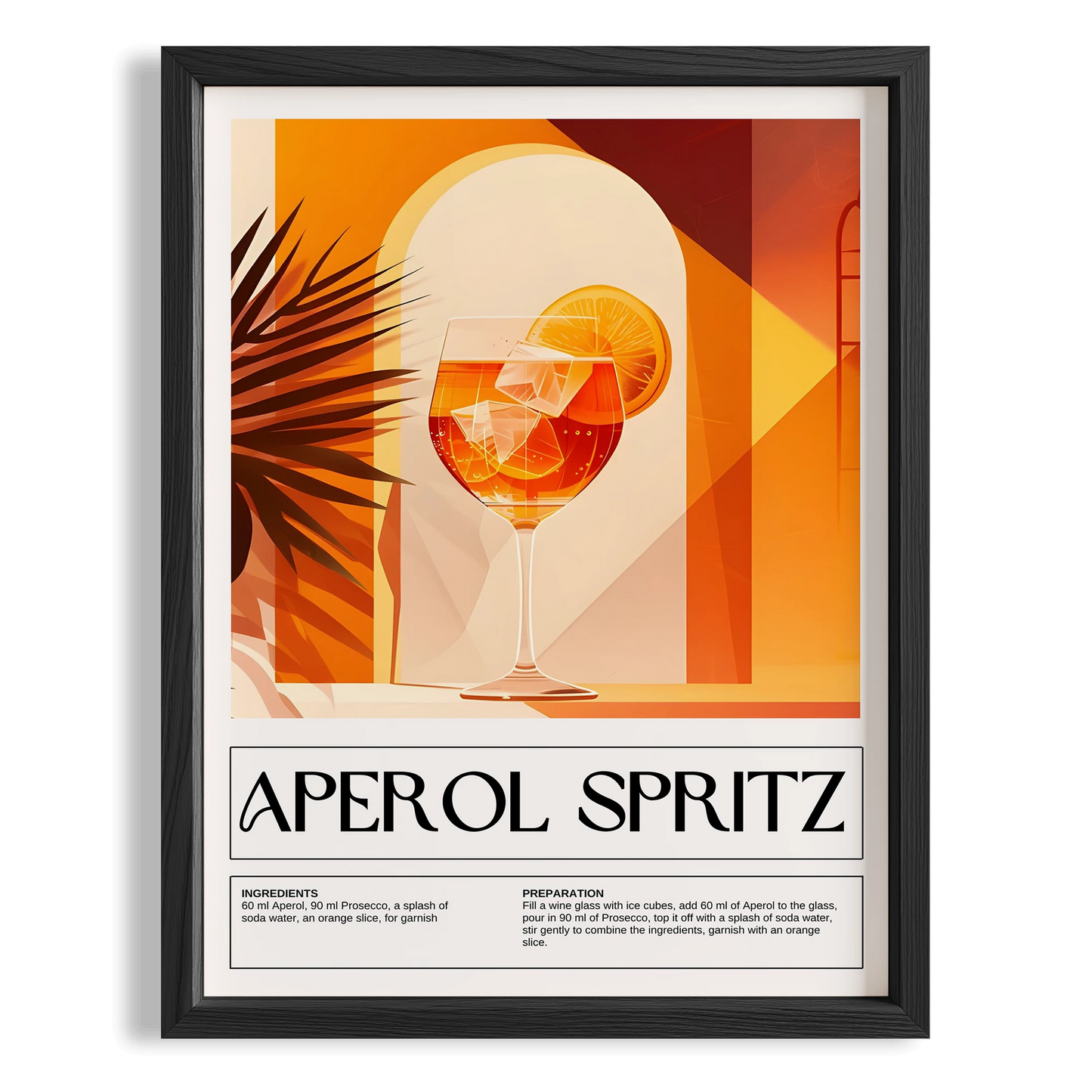 Aperol Spritz Kokteyl Tarifi Mutfak Duvar Tablosu