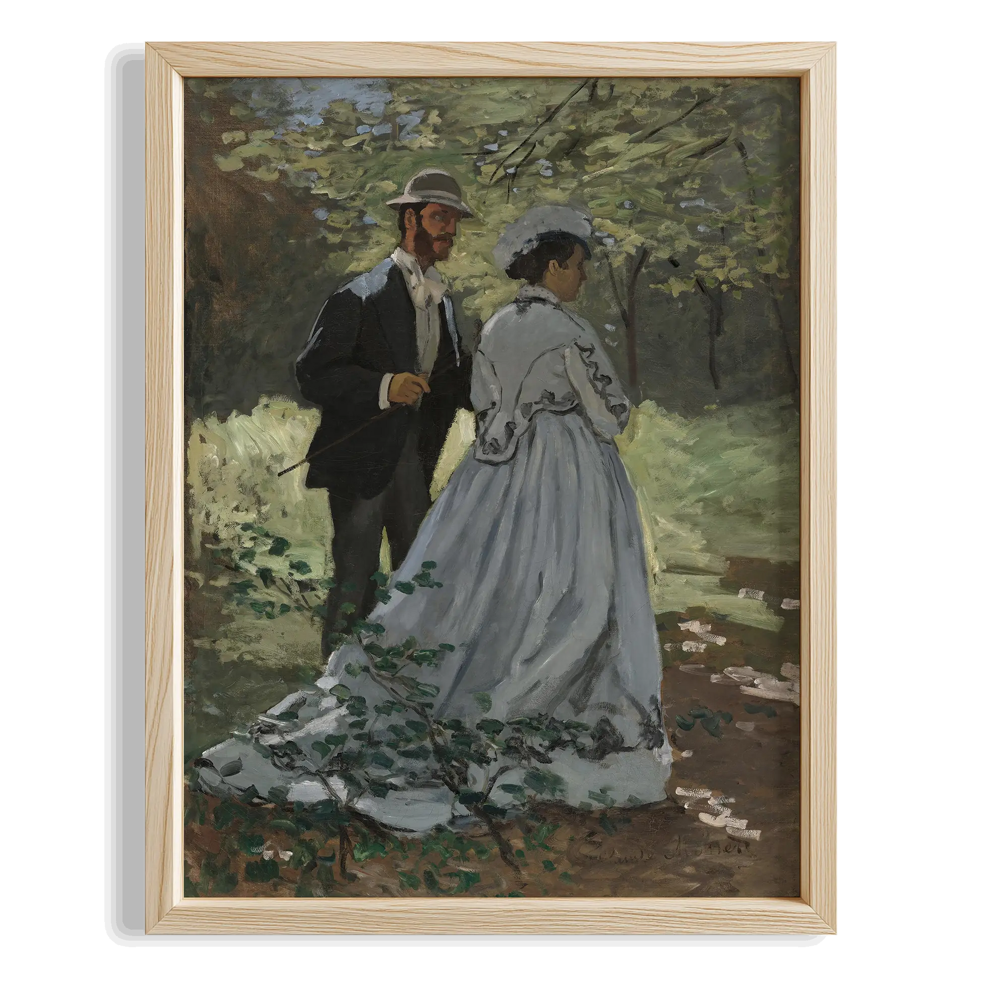 Ormanda Yürüyüş - Claude Monet Ahşap Duvar Tablosu