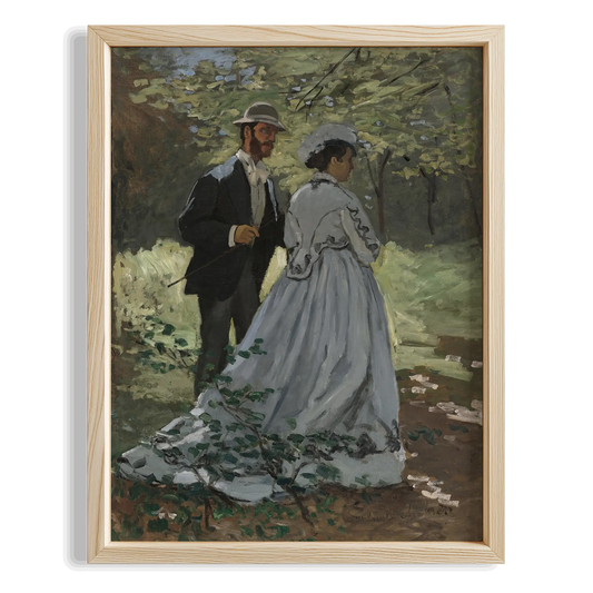 Ormanda Yürüyüş - Claude Monet Ahşap Duvar Tablosu