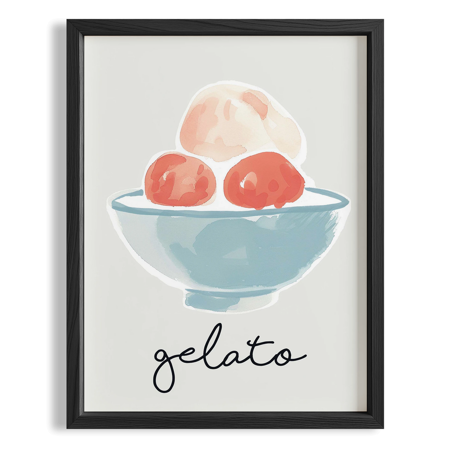 Gelato İllüstrasyon Retro Maximalist Mutfak Duvar Tablosu