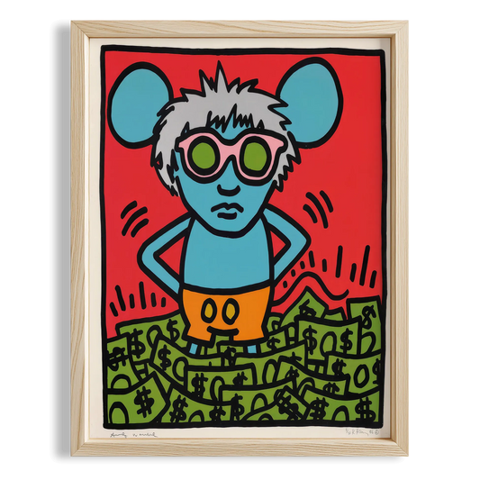 Pop Fare - Keith Haring Ahşap Duvar Tablosu