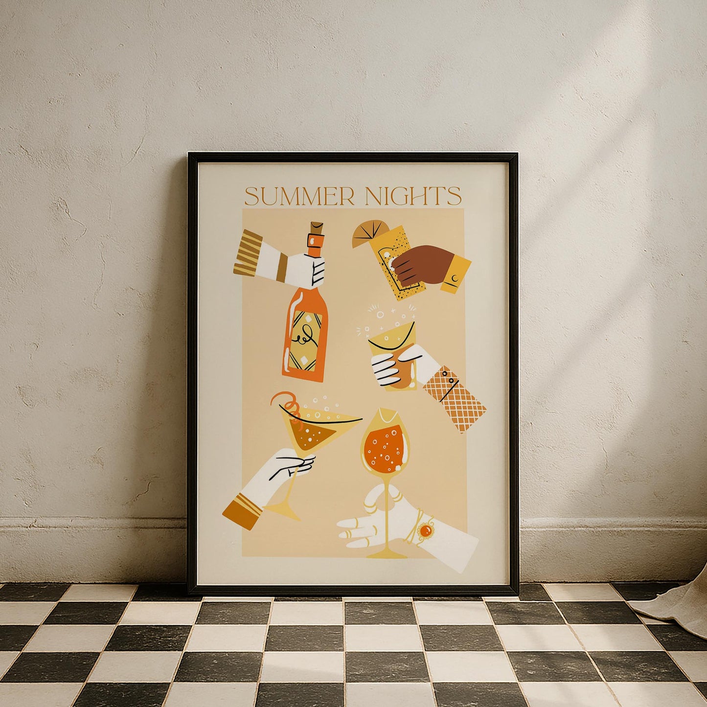 Aperol Yaz Akşamları Kokteylleri Mutfak Duvar Tablosu
