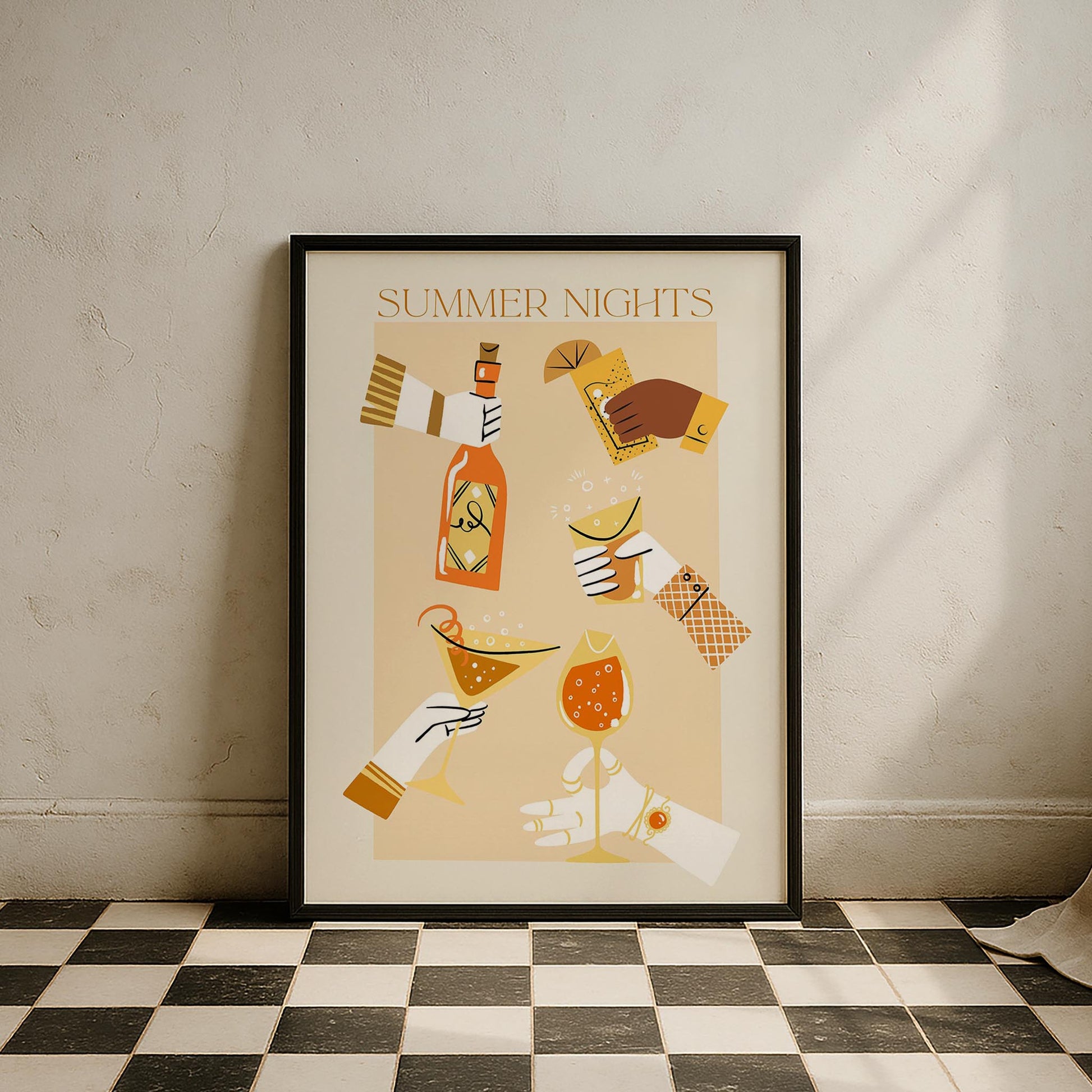 Aperol Yaz Akşamları Kokteylleri Mutfak Duvar Tablosu