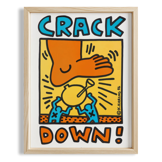 Çatla! - Keith Haring Ahşap Duvar Tablosu